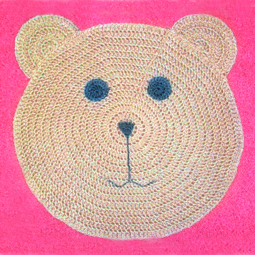 pink teddy bear rug