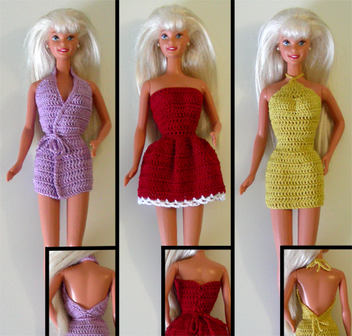 crochet doll dress patterns for barbies