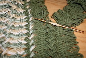 hairpin lace shawl